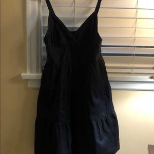 Theory Julie W Attempt Dress (Size 0) Black Indigo